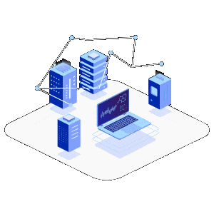 computer network configuration with servers and end-host