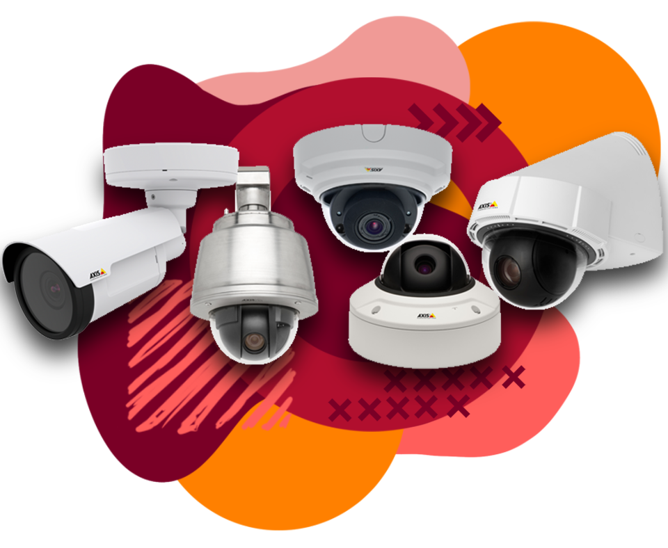 axis Communications different types of white surveillance cameras