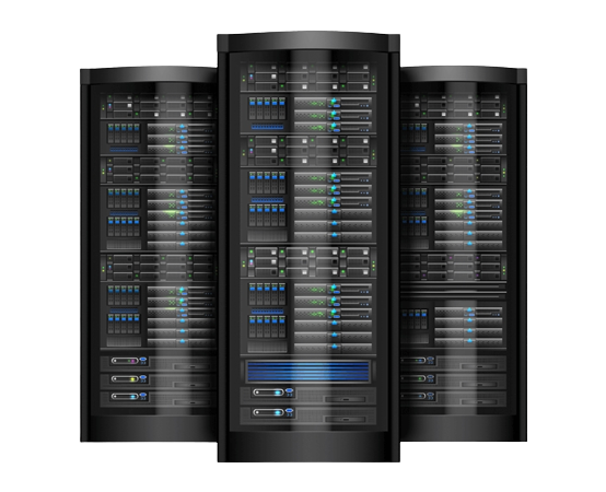 three black servers